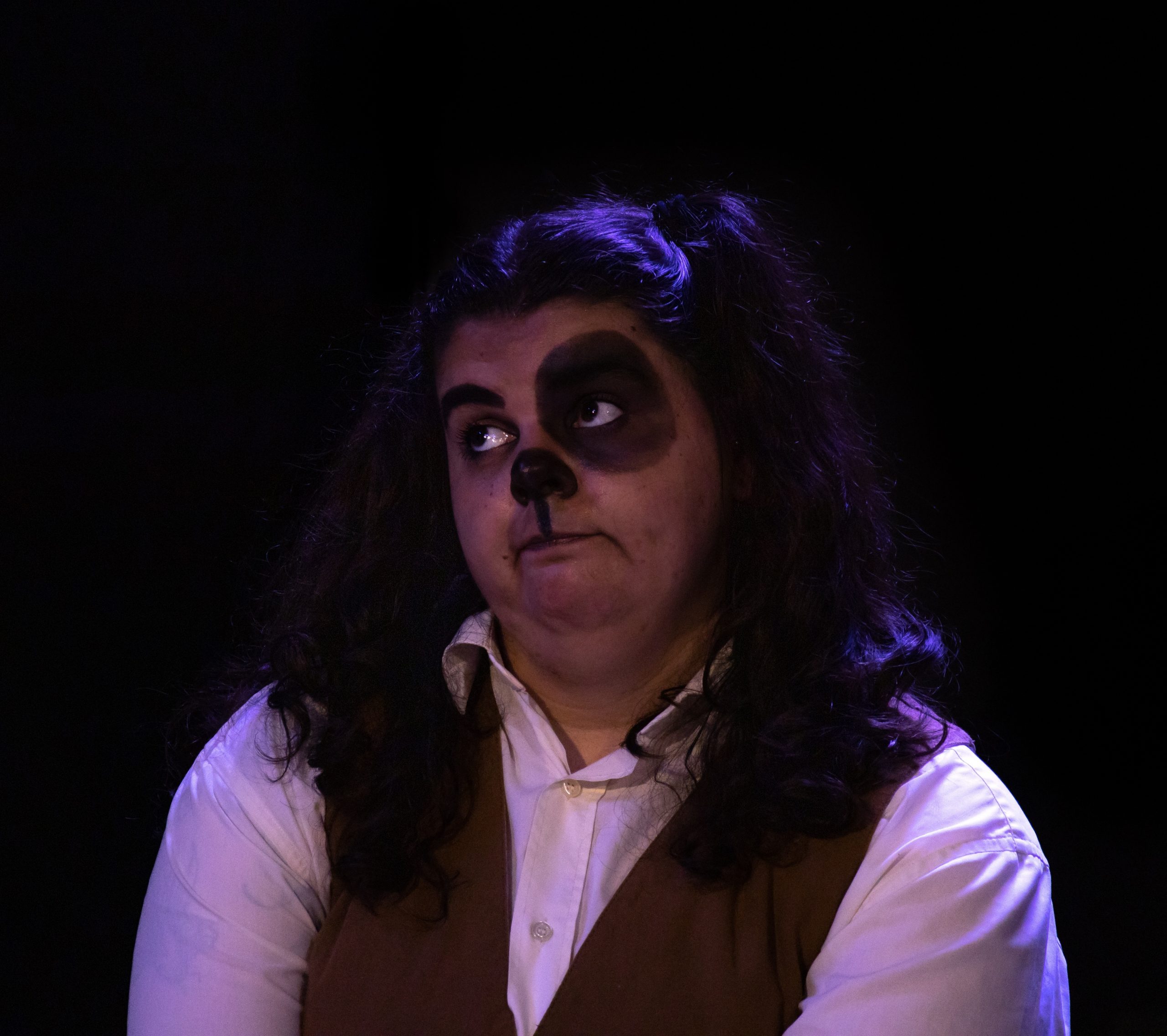 Mélanie Gandon dans le rôle du Gros (Pacamambo, Wajdi Mouawad, créa 2023)